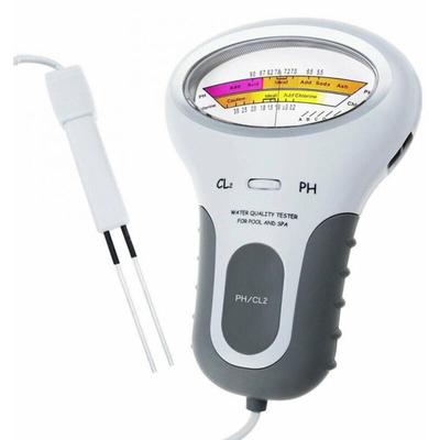 Aougo - 2-in-1-Wasserqualitätstester, digitaler pH-Tester, Chlor, CL2, tragbar mit großem Image