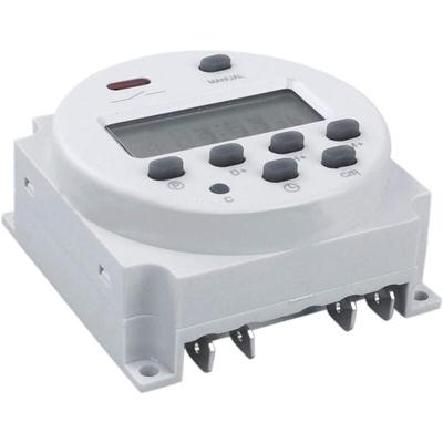 CN101 12V dc/ac Digitaler Zeitschalter, lcd programmierbarer Zeitrelaisschalter für Steckdosen weiß Image