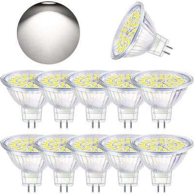 Ersandy - GU5.3 LED-Leuchtmittel, Kaltweiß 6000 k, MR16 led ac DC12 v, 3 w, entspricht 30 w Image