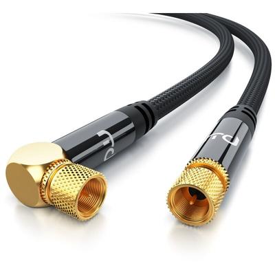 Primewire HDTV Satellitenkabel gewinkelt mit Braiding - 135Db - 75 Ohm - Stoffummantelung - 20 m Image