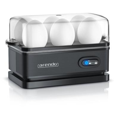 Arendo - Eierkocher 6-fach, 400 w, Edelstahl, Warmhaltefunktion, Härtegrad einstellbar, für 6 Eier, Image
