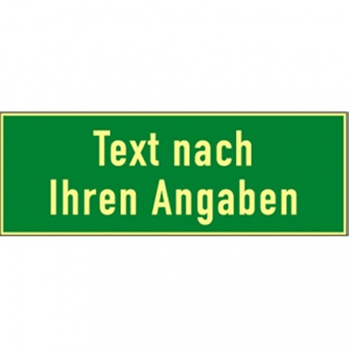 Dreifke® Aufkleber, Rettungszeichen-Text u./o. Symbol nach Angabe, Folie, nachl., 160-mcd, 400x200mm Image