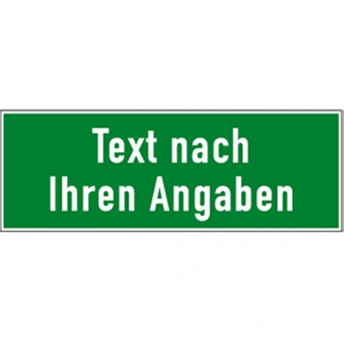 Dreifke® Schild, Rettungszeichen - Text und/oder Symbol nach Ihren Angaben,Kunststoff, 400x200 mm Image