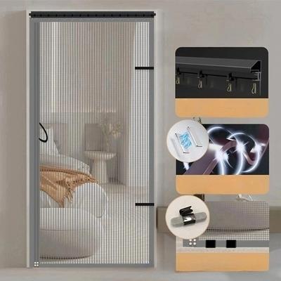 Magnetic Screen Door Portable, Fly Or Bug Screen Magnetic, Doorway For Sliding Door,Garage,Patio,Kitchen,Living,Window Room,Bedroom,Bar,Pet and Kid Easy Entry