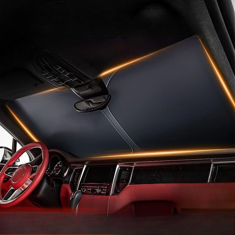 SEAMETAL Parabrezza per auto Parasole Copertura Visiera pieghevole Protezione Interni Anti UV Parabrezza parasole pieghevole Accessori per auto