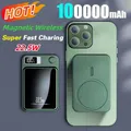 Adattatore PowerBank per batteria esterna portatile a ricarica rapida da 22,5 W magnetico wireless da 100000 mAh per iPhone Samsung Xiaomi