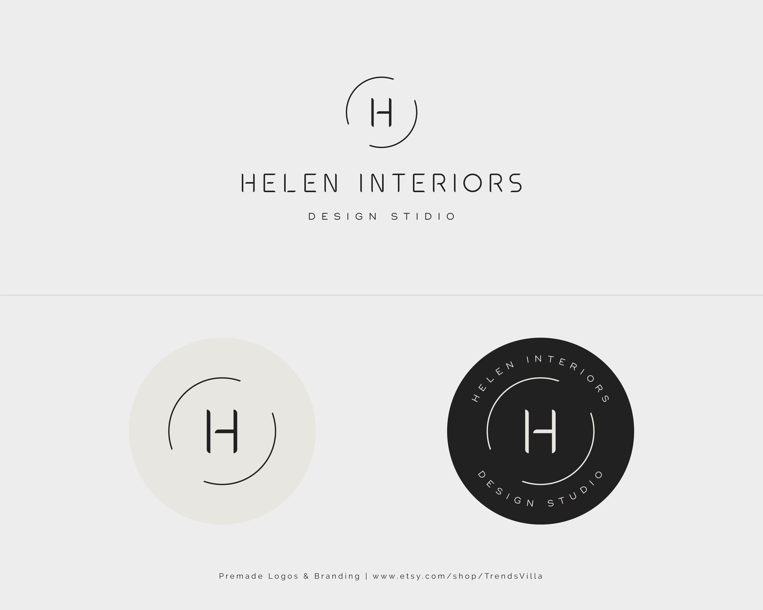Logo di interior design, Logo personalizzato, Design del logo prefabbricato, Logo elegante, Logo minimalista, Logo boutique, Business, Logo moderno, F