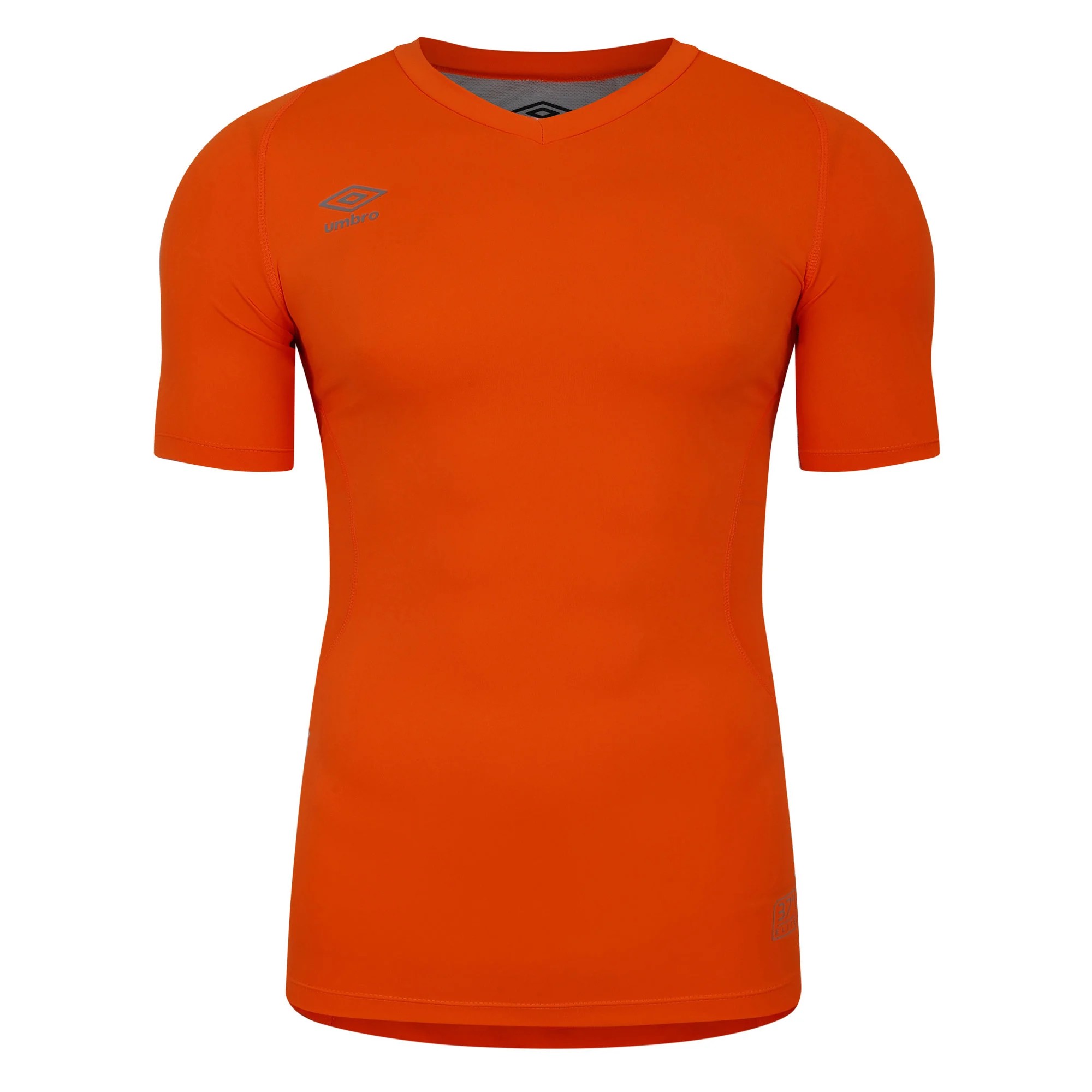 Umbro - "Elite" Base Layer Oberteil V-Ausschnitt für Herren/Damen Unisex (Leuchtend Orange)