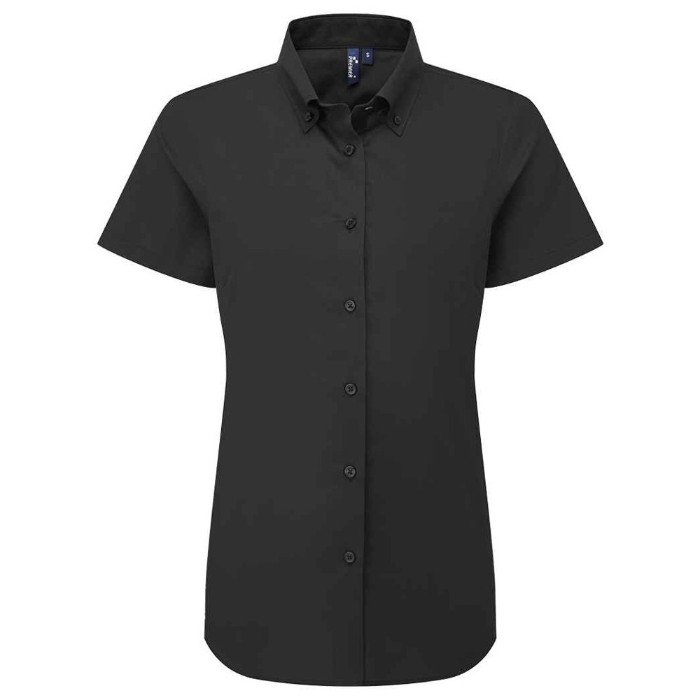 Premier - "Supreme" Formelles Hemd für Damen kurzärmlig (Schwarz) Image