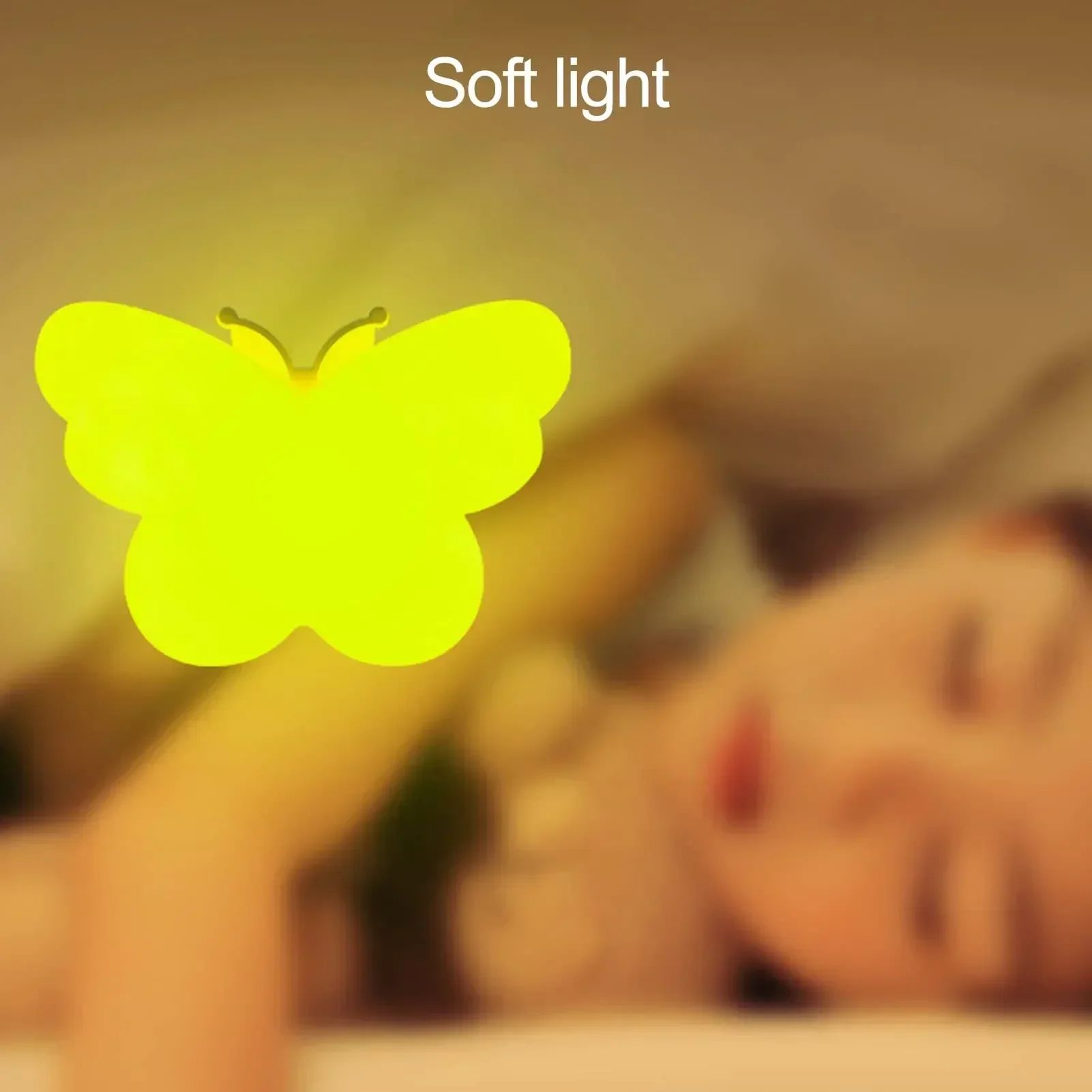 Schmetterlings-Nachtlicht, US-Stecker in die Wand, automatische Dämmerung bis zum Morgengrauen, intelligentes Sensor-Nachtlicht für Wohnzimmer, Schlafzimmer, Badezimmer, Kinder