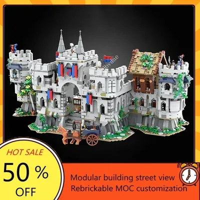 3889PCS MOC Mittelalterlichen Burg Bausteine Modell Lennox Schloss Technische Ziegel DIY Montage Image
