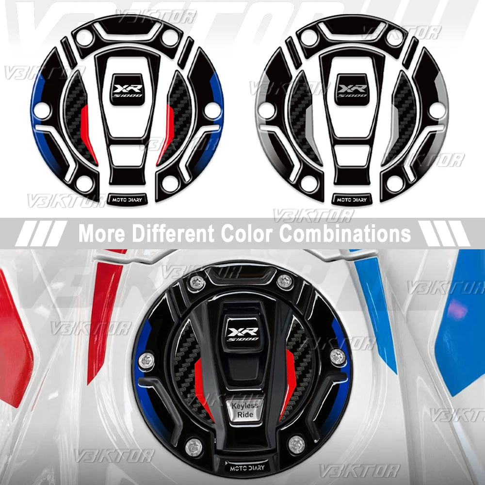 Für S1000XR S1000XR S1000XR Triple Black 3D Motorrad Tankdeckel Aufkleber Motorrad Tank Schutz Aufkleber Image