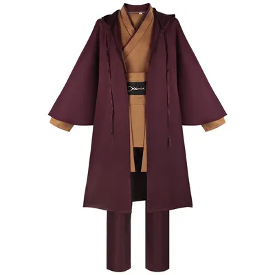 Halloween-Ritter-Kostüm für Herren, Tunika, Kapuzenrobe, komplettes Set mit Lichtschwert, Halloween-Cosplay-Outfits Image