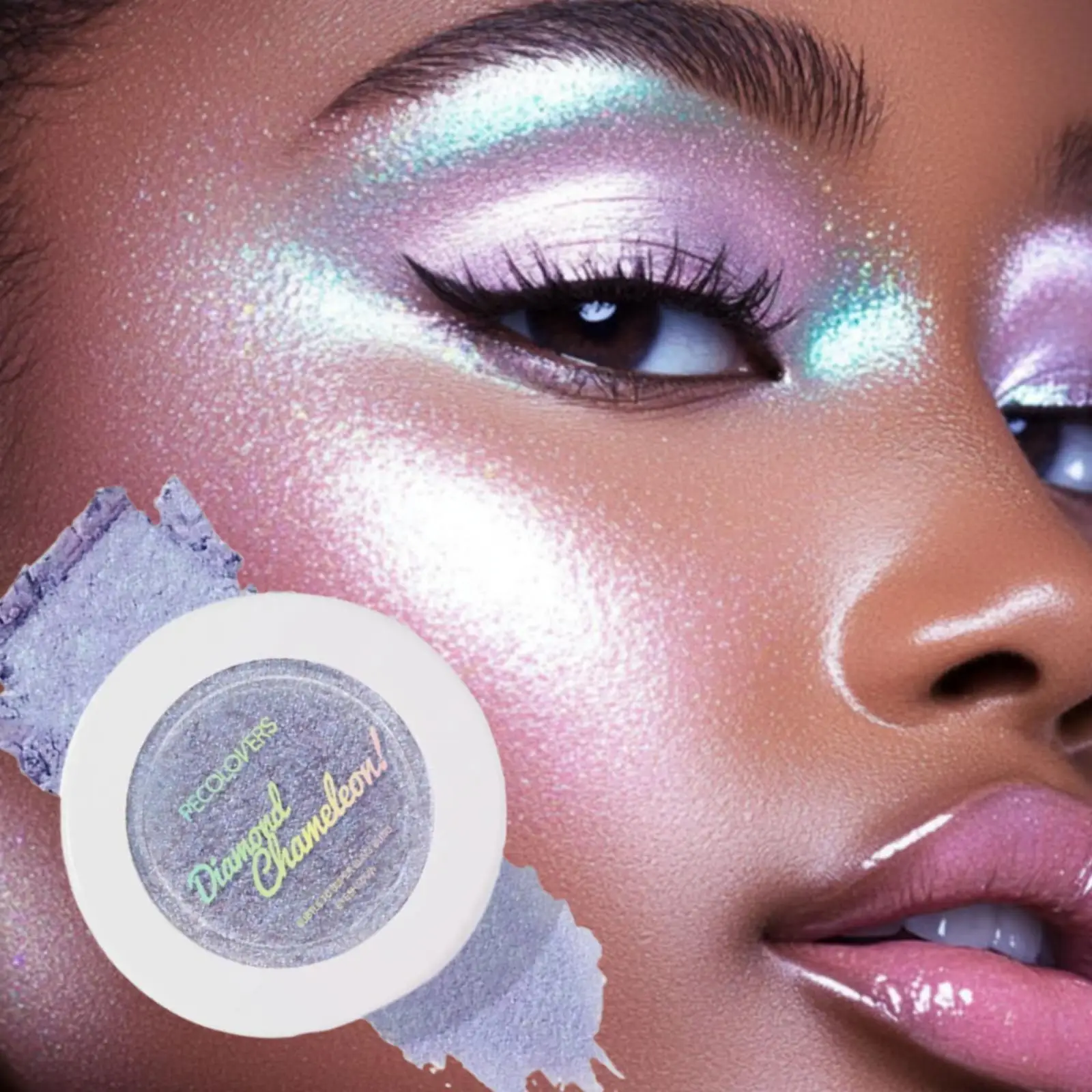 Lidschattencreme, mehrfarbig, violett, grün, rosa, wasserfest und schweißfest, langlebig, Augenkosmetik