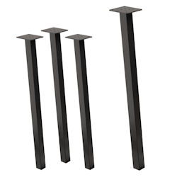 ML-Design 4er Set Möbelbeine Tischbeine Schräg Möbelfuß Tischfuß Stahl 40x40 mm Image