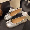 Tabis Schuhe Split Toe Ballerinas Plus Größe 43, Damen Mary Janes Low Heel Schwarz Leder Ballerinas