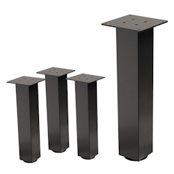 ML-Design 4er Set Tischbeine Möbelbeine höhenverstellbar Tischfuß Möbelfuß Stahl 80x80 mm Image