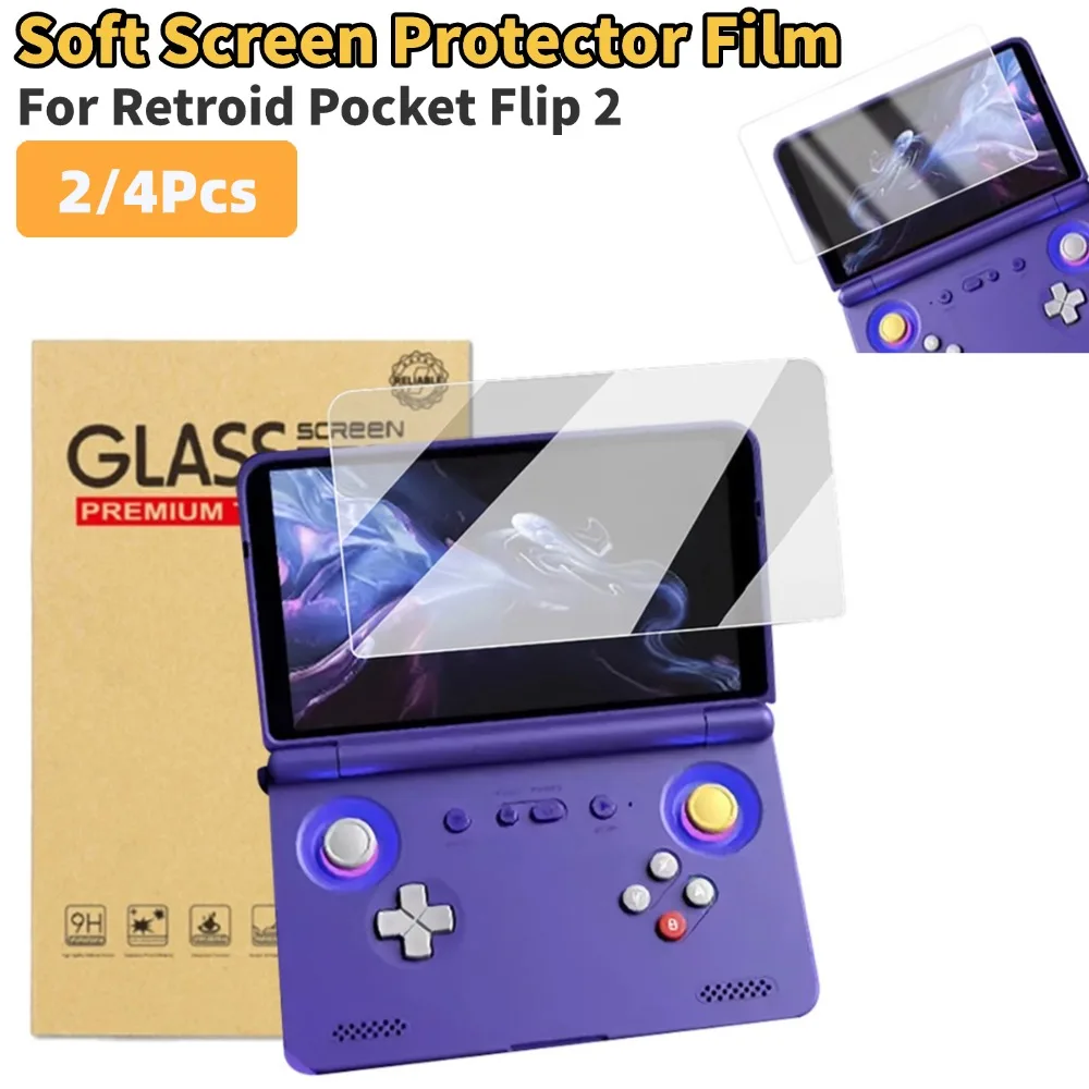 HD-Displayschutzfolie aus weichem Film für die Spielkonsole Retroid Pocket Flip 2 /RPF2, verschleißfestes, kratzfestes Zubehör Image