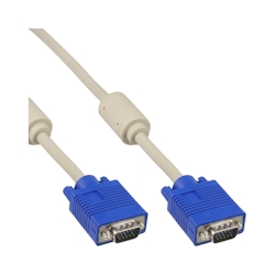 InLine® S-VGA Kabel, 15pol HD Stecker / Stecker, beige, 7m Image