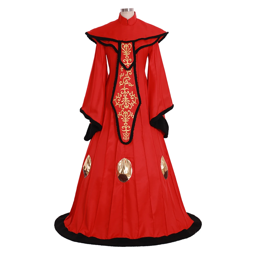 Film Cosplay Padme Kostüm Frauen Rot Raum Schlacht Robe Königin Kleid Anzug Halloween Karneval Weihnachten Party Disguise Outfits Image