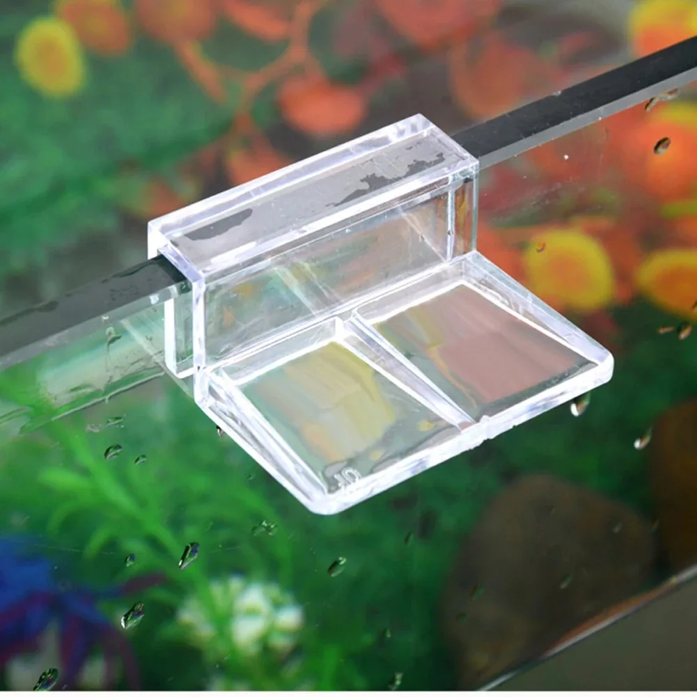 4 stücke klares Acryl randloses Aquarium Aquarium Glas abdeckung Clip Halter 6/8/10/12mm Aquarium Abdeckung Halterung Clip Universal Image