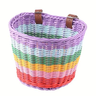 TEMU Front Handlebar Bike Basket Vintage Front Bicycle Basket Suitable For Most Standard Bike Spokes Image