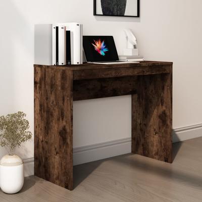TEMU Schreibtisch Computertisch Arbeitstisch Bürotisch Pc Tisch Büro Laptoptisch Büromöbel Arbeitszimmer Räuchereiche 90x 40x 72 Cm Holzwerkstoff Image