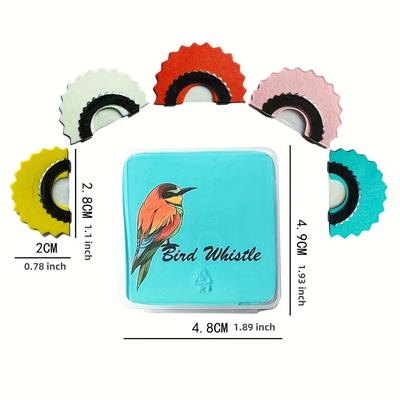 TEMU 5pcs Realistic Bird Whistle Set - Durable Plastic And Metal Parrot Toys, Easy-to-use Interactive Bird Toy For Training, Enriching Pet Life, Pet Accessories | Sturdy Plastic Whistles, Bird Toys Image