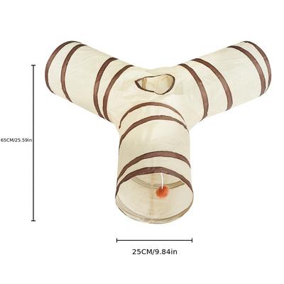 TEMU Foldable Cat Tunnel Toy - Polyester, Space-saving Design For Indoor Play, Ideal For All , Cat Play Toy | Modern Cat Toy | Cat Toy Image