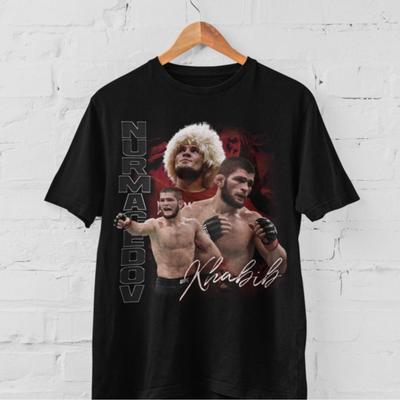 "TEMU Men's Nurmagomedov "the Eagle" Mma Vintage Retro Graphic Collage T-shirt - Style Round Neck Tee With Action Poses & Design, , Hand Wash Only, Vintage Tshirt" Image