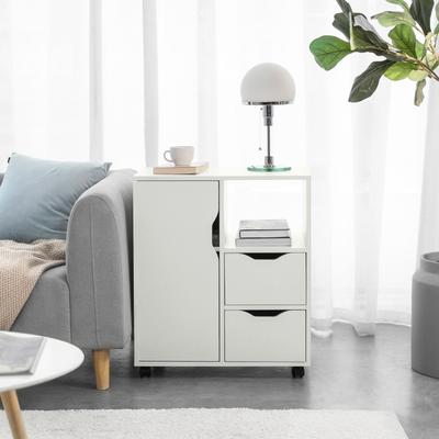 TEMU Printer Table With 2 Drawers File Cabinet Roll Container Storage System Image