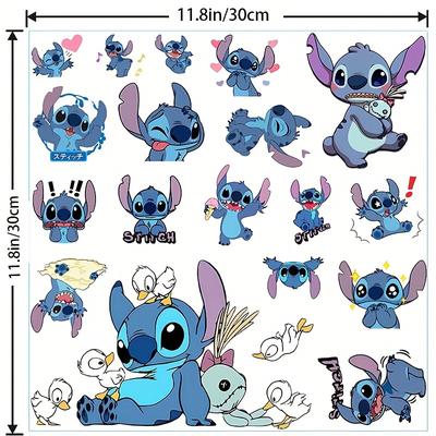 TEMU Stitch Wall Stickers - Self-adhesive Pvc Decals For Bathroom, Kitchen, Or Party Decor - Cute Blue Character With , Easy To Apply, Party Decoration | Design | Easy Adhesive Image