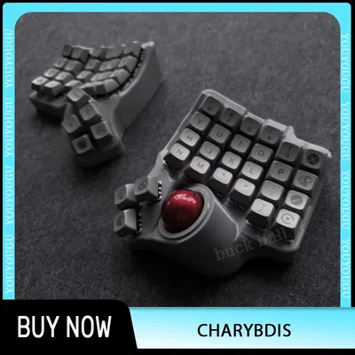 Weekin Charybdis Trackball Split Keyboards MK1 Mechanical Keyboards Kit Wired QMK/Bluetooth Dual-Mode ZMK Hot Swap Gaming Custom