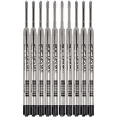 Westcott 10er-Pack Kugelschreibermine XB (extrabreit) dokumentenecht schwarz Image