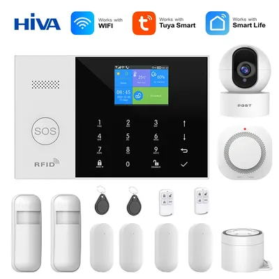 Neue Wireless Home Alarm System GSM WiFi Mit Motion Sensor Detektor Einbrecher Alarm Für Tuya SmartLife APP Garten Hause Alarm