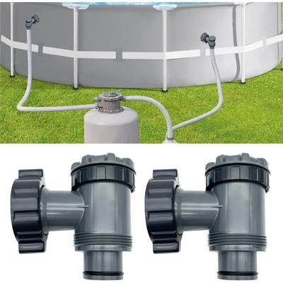 Einlass-/Auslassventil, kompatibel mit Coleman, Intex, Bestway, oberirdischer Pool-Filterpumpe, Image