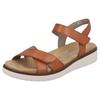 Riemchensandale REMONTE, Damen, Gr. 39, braun (nuss), Leder, unifarben, casual, Schuhe, Plateau, Sommerschuh, Sandalette mit Lite ´n Soft Ausstattung