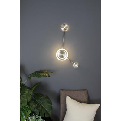 ECO-LIGHT LED Wandleuchte "LED-Wandleuchte SOLAR", grau (satin nickel), B:33,00cm L:44,00cm, Lampen Image