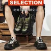 Fashion Echtes Leder männer Strand Sandalen Punk Casual Waten Schuhe Elastische Band Atmungsaktive
