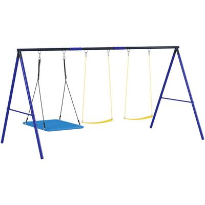 Aiyaplay - Kinderschaukel Outdoor Schaukelgerüst mit Plattformschaukel, Gürtelschaukel, Image
