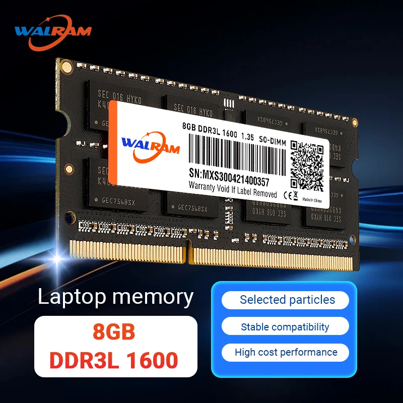 WALRAM DDR3L 8 GB Memoria Ram DDR3 1600 MHz 1333 MHz Sodimm Laptop Ram DDR3 L 4 GB 1600 1333 Interne Computer Memoria Für Notebook Image