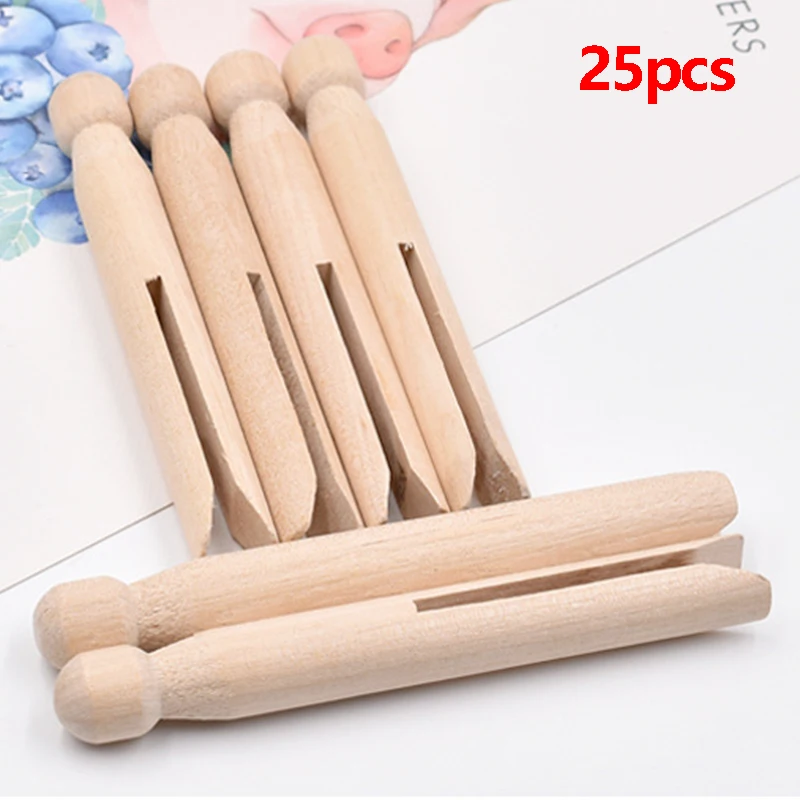 25 stücke 11cm Holz dolly peg Holz Kleidung Pins Pegs Traditionelle Dolly Holz Kleidung Pegs Kleidung Pins Wäscheklammern Handwerk liefert