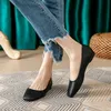 Damen wohnungen Square Toe Boots schuhe Oxford Lederschuhe für Damen Slip on Flat Schuhe bequem