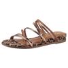 Pantolette TAMARIS, Damen, Gr. 37, braun, leooptik, Lederimitat, Textil, animal-print, glänzend, modisch, Schuhe, Keilabsatz, Sommerschuh, Schlupfschuh in veganer Verarbeitung