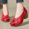 GKTINOO 2025, Frühling Blume Echtes Kuh Leder Schuhe Frauen Schuhe Elegante Mode Schuhe Frau Retro