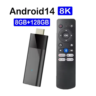 Mini ATV Smart TV Stick Q12 Android 14 TV Box Allwinner H313 8GB 128GB Streaming Media Player 5G Wifi Bluetooth 5,4 Set Top Box