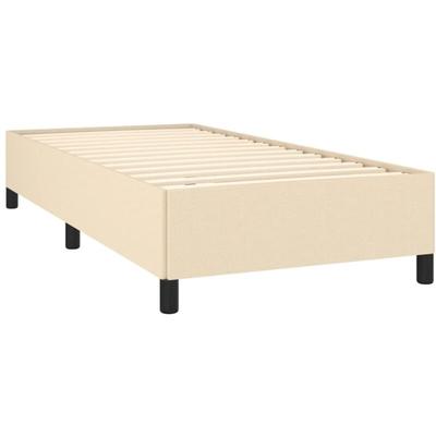 Bettgestell ohne Matratze Creme 90x200 cm Stoff Vidaxl Image
