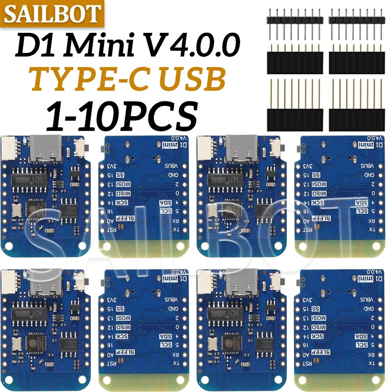 1-10PCS WeMos D1 Mini ESP8266 WIFI Internet der Dinge Entwicklung Board Basierend ESP-8266 D1 Mini V4.0.0 NodeMCU Lua IOT Board Image