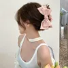 Elegante rosa doppelseitige große Schleife Haarklammer Prinzessin Kopfbedeckung koreanische Hai Clip