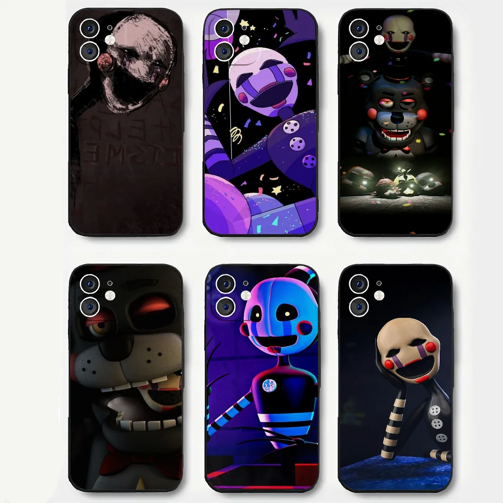 Spiel erschreckende P-Puppet Fnaf Handyhülle Silikon weich für IPhone 16 15 14 13 12 11 Plus Pro Max Plus Image